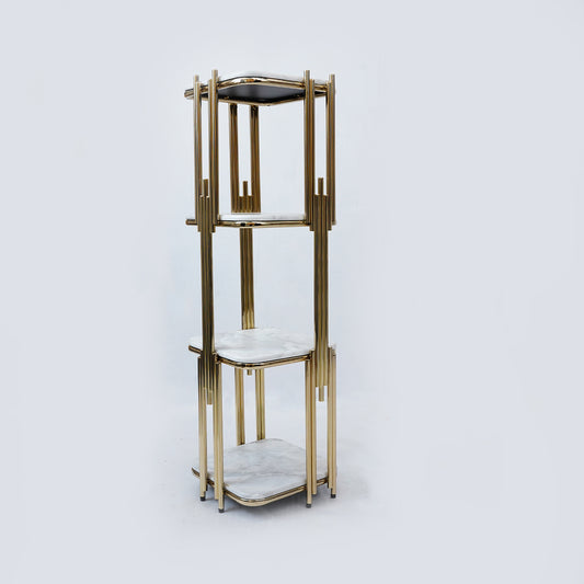 Flower Stand Square (White Marble)