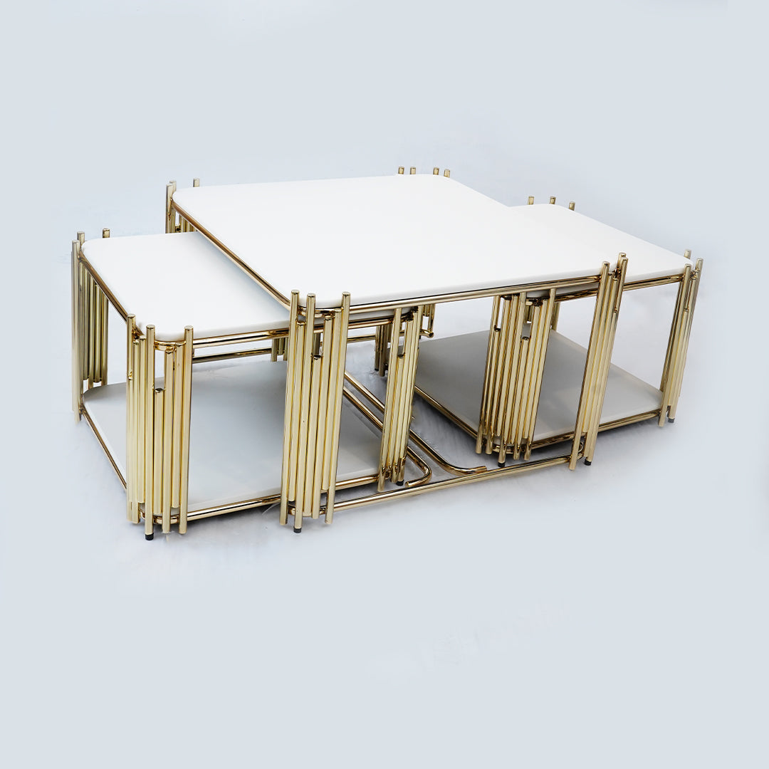 2 in 1 Center Table set (White)