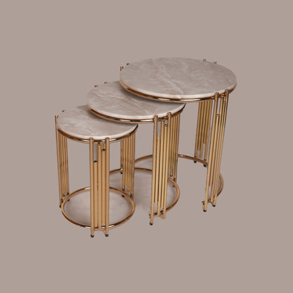 3pc Round Deluxe Nesting Set (White Gold)