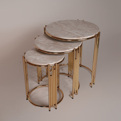 3pc Round Deluxe Nesting Set (White Gold)